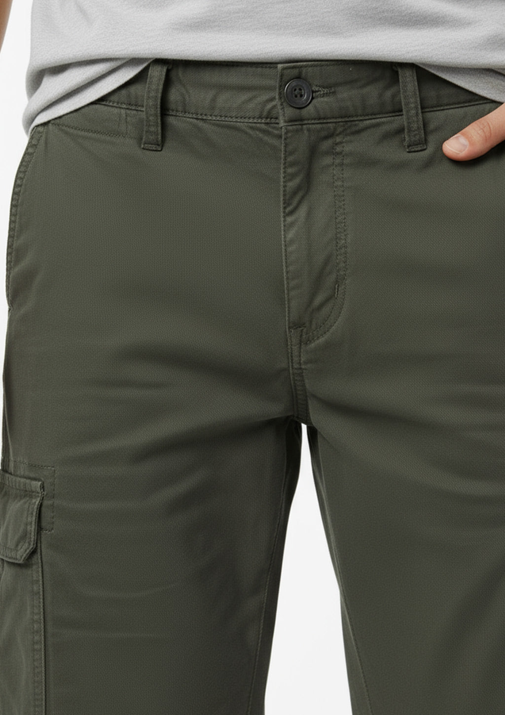 Bermuda Cargo Sarja Algodão Verde Taco - Masculina