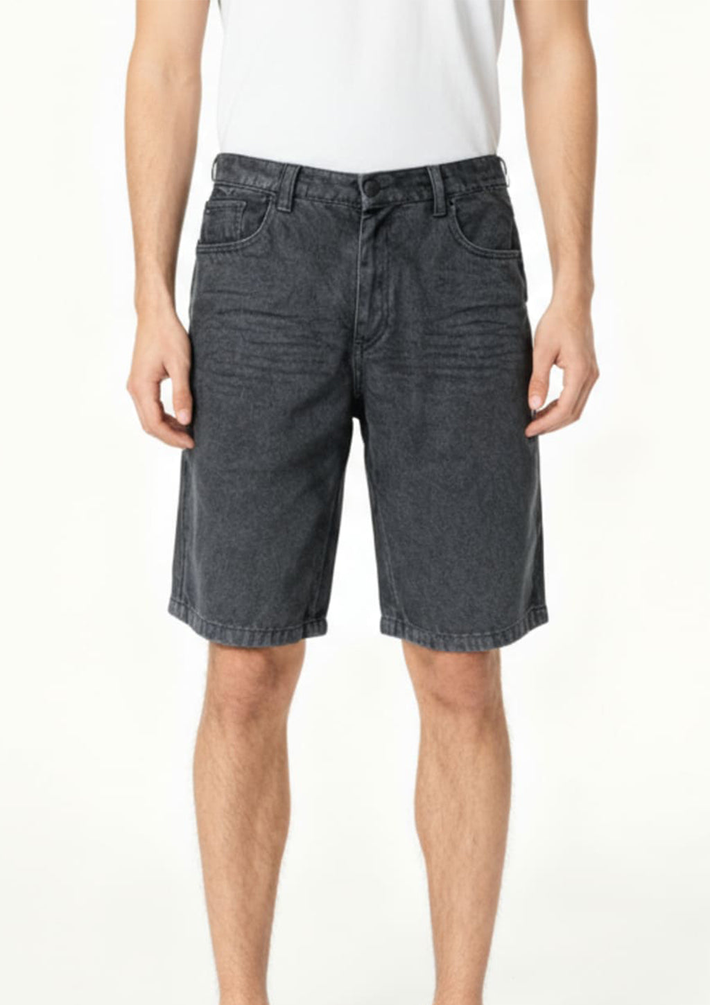 Bermuda Jeans Caimento Solto Kysh Masculino - Preto