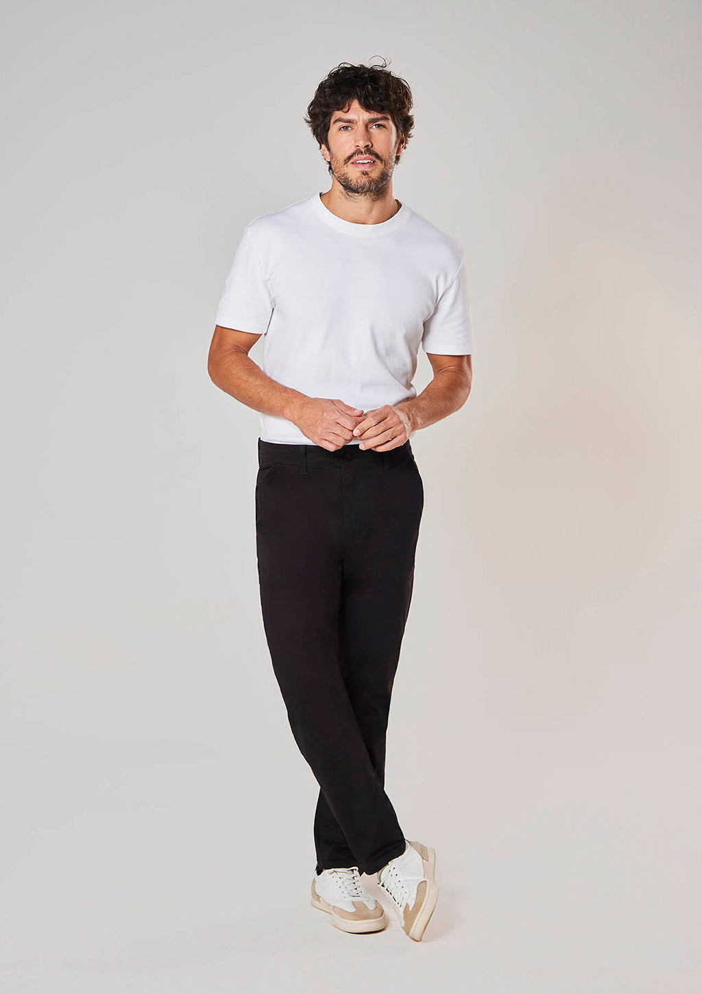 Calça Casual Fit Max Denim Masculina - Preto