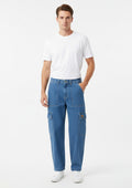 Calça Cargo Max Denim Masculina - Azul