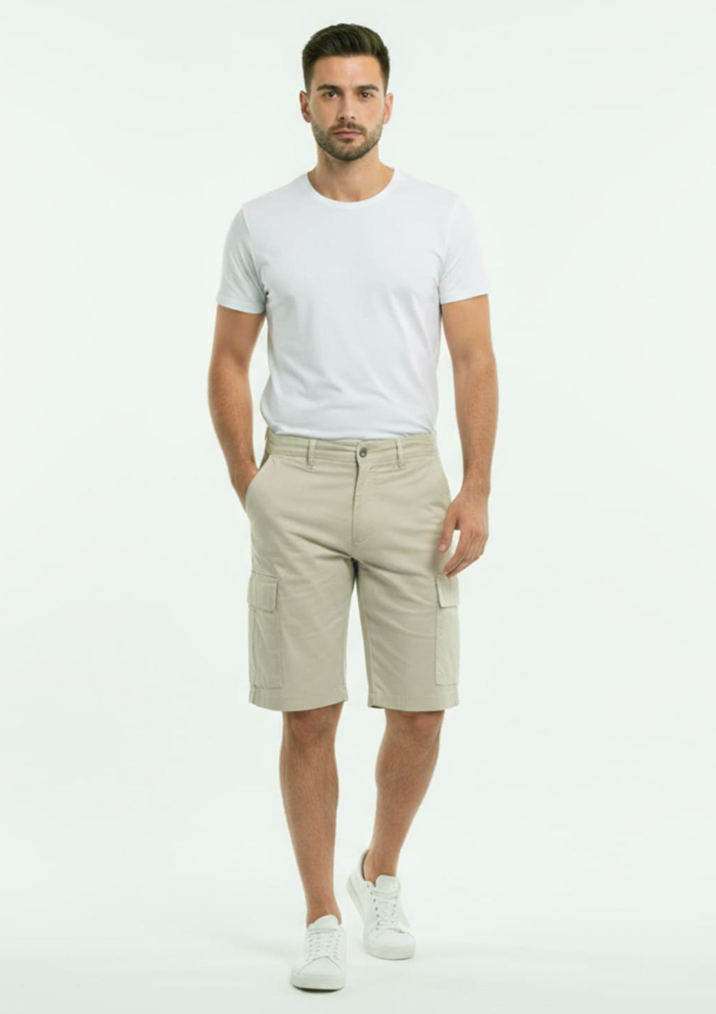 Bermuda Jeans Kisch Masculina - Caqui