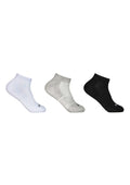 Kit 3 Pares De Meias Cano Curto Hoahi Algodão Com Elastano Unissex- Cinza/Branco/Preto