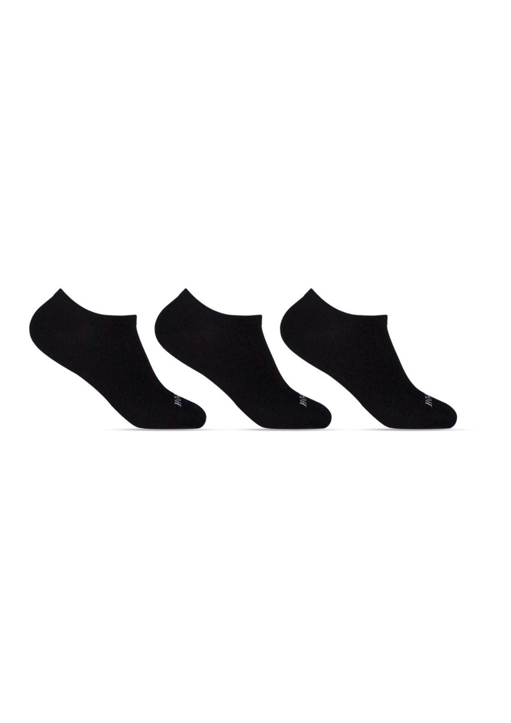Kit 3 Pares De Meias Cano Invisivel Hoahi Algodão Com Elastano Masculino- Preto