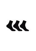 Kit 3 Pares De Meias Cano Longo Atoalhada Hoahi Algodão Com Elastano Masculino- Preto