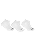 Kit 3 Pares De Meias Cano Curto Atoalhada Hoahi Algodão Com Elastano Feminino- Branco