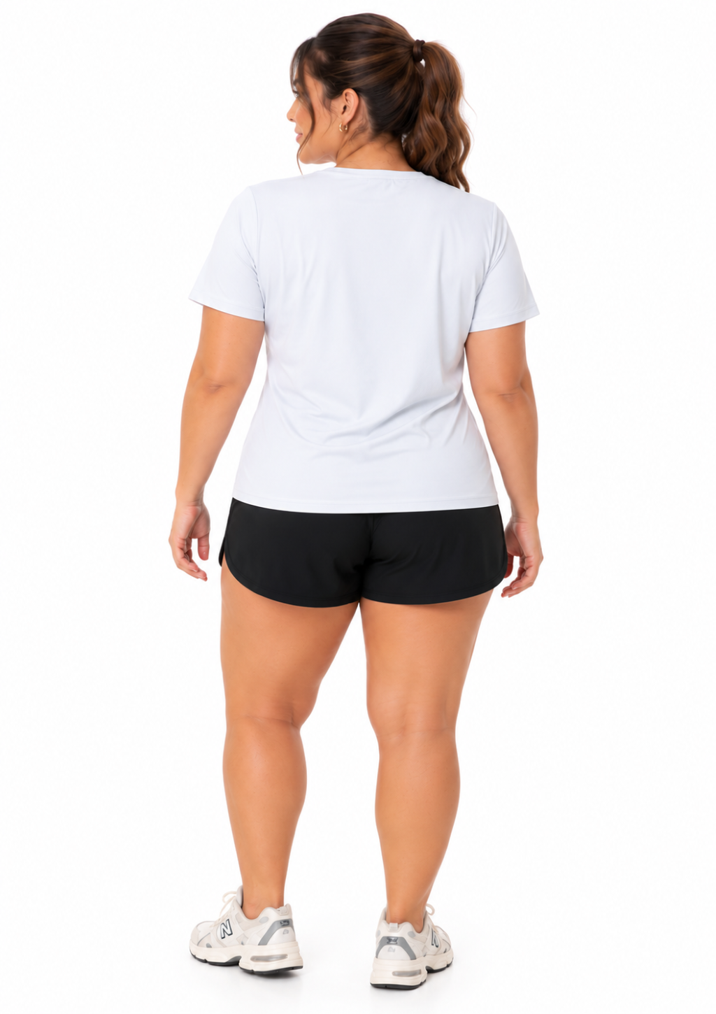 Camiseta Fitness Dry Secagem Rápida Plus Size Feminino Zee Rucci - Branco