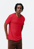 Camiseta Manga Curta Hering Básica Regular World Unissex - Vermelho