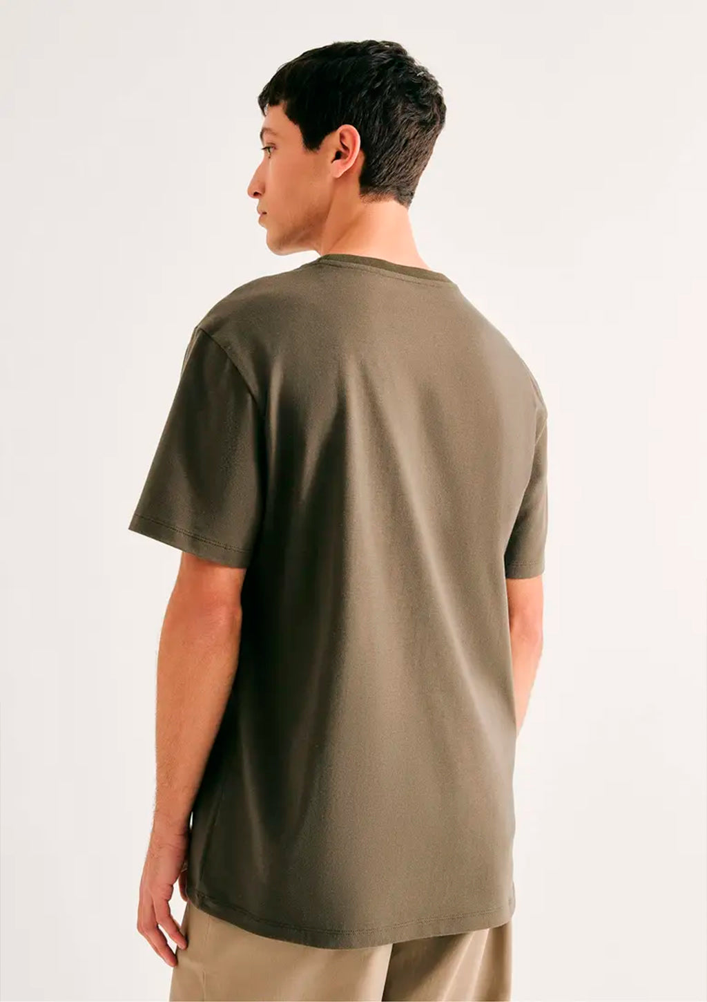 Camiseta Básica Hering Comfort Super Cotton Masculina - Verde Militar