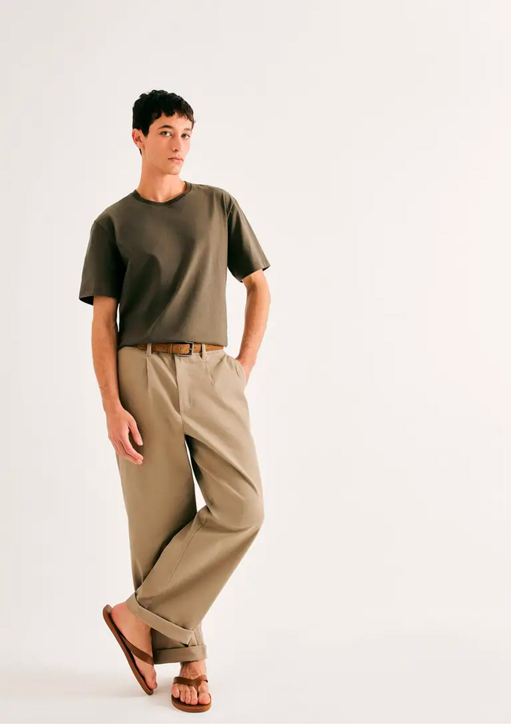 Camiseta Básica Hering Comfort Super Cotton Masculina - Verde Militar