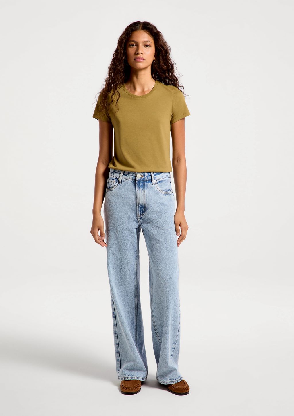 Camiseta Básica Slim World Feminino Hering - Verde