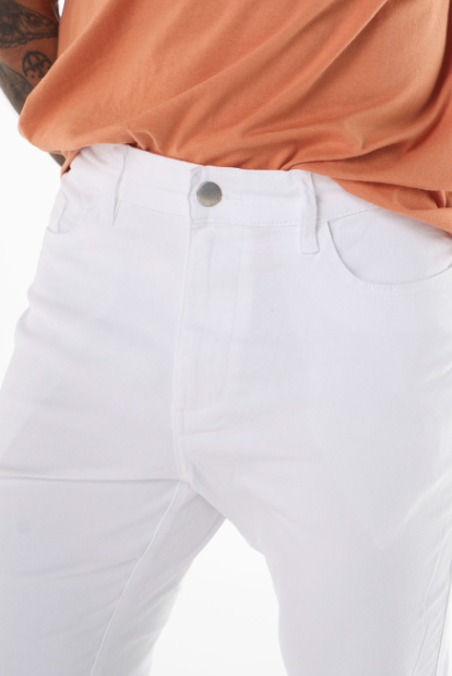 Calça Básica Hering Masculina Em Sarja - Branca
