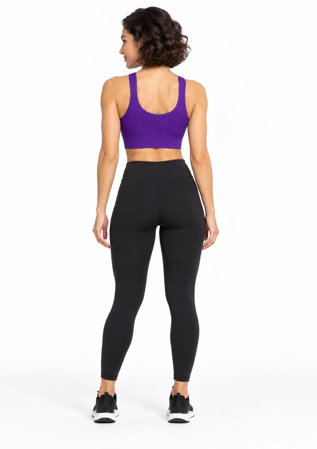 Top Fitness Jacquard com Bojo Removível Sem Costura Feminino Zee Rucci - Roxo