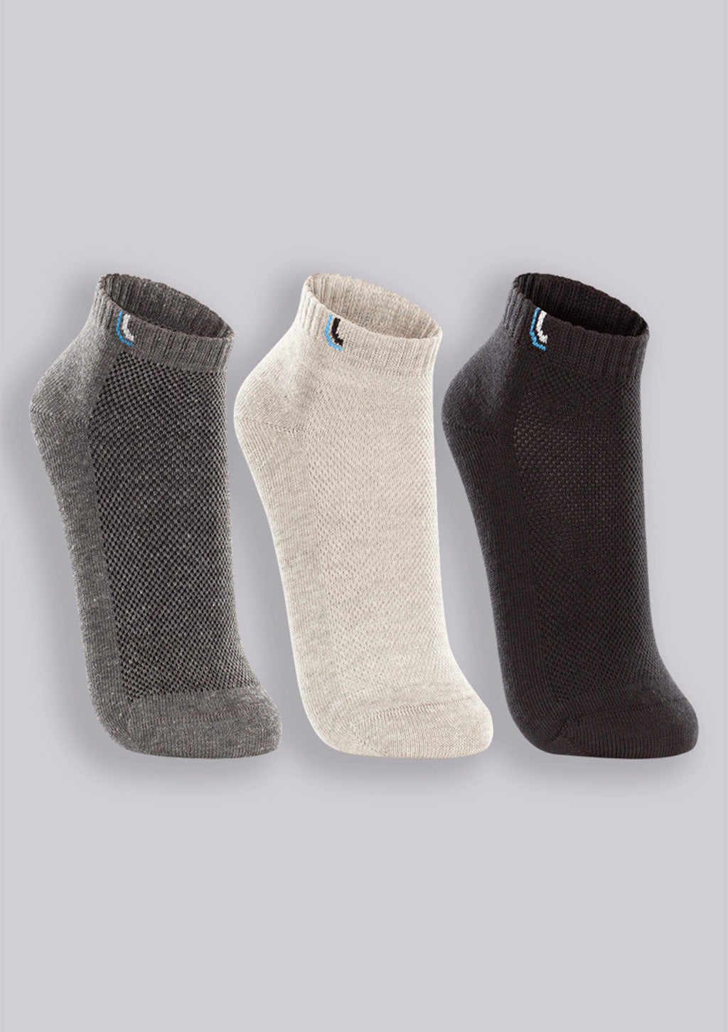 Kit 3 Pares de Meia Lupo Au Sport - Sortidas Escuras