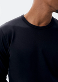 Camiseta Básica Hering Manga Longa Slim Masculino- Preto