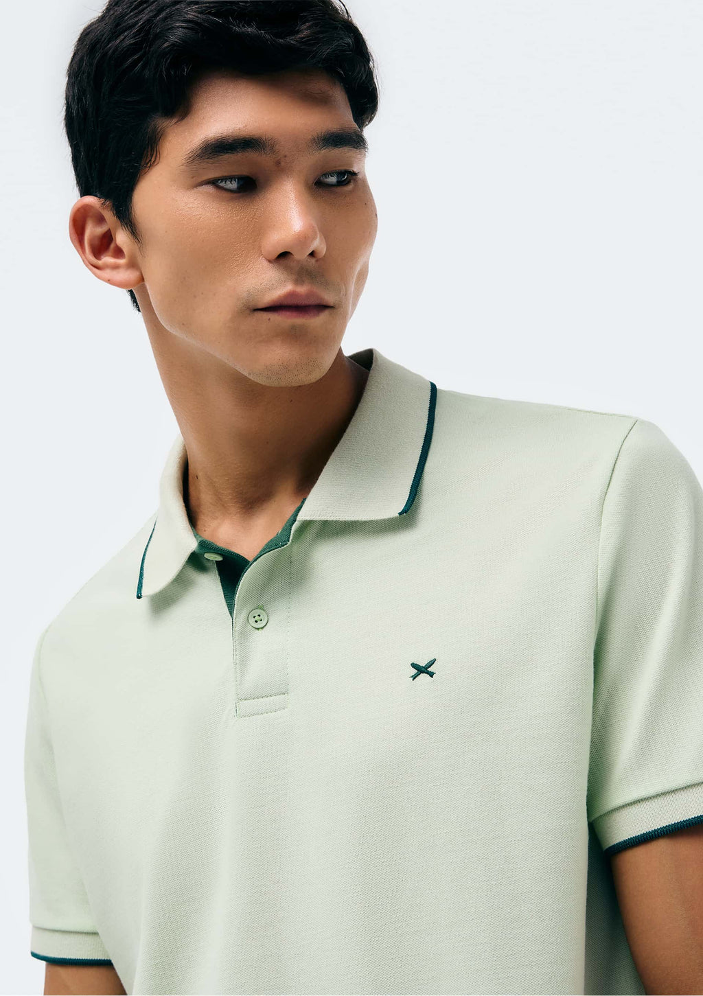 Camisa Polo Masculina Piquet com Bordado Hering - Verde