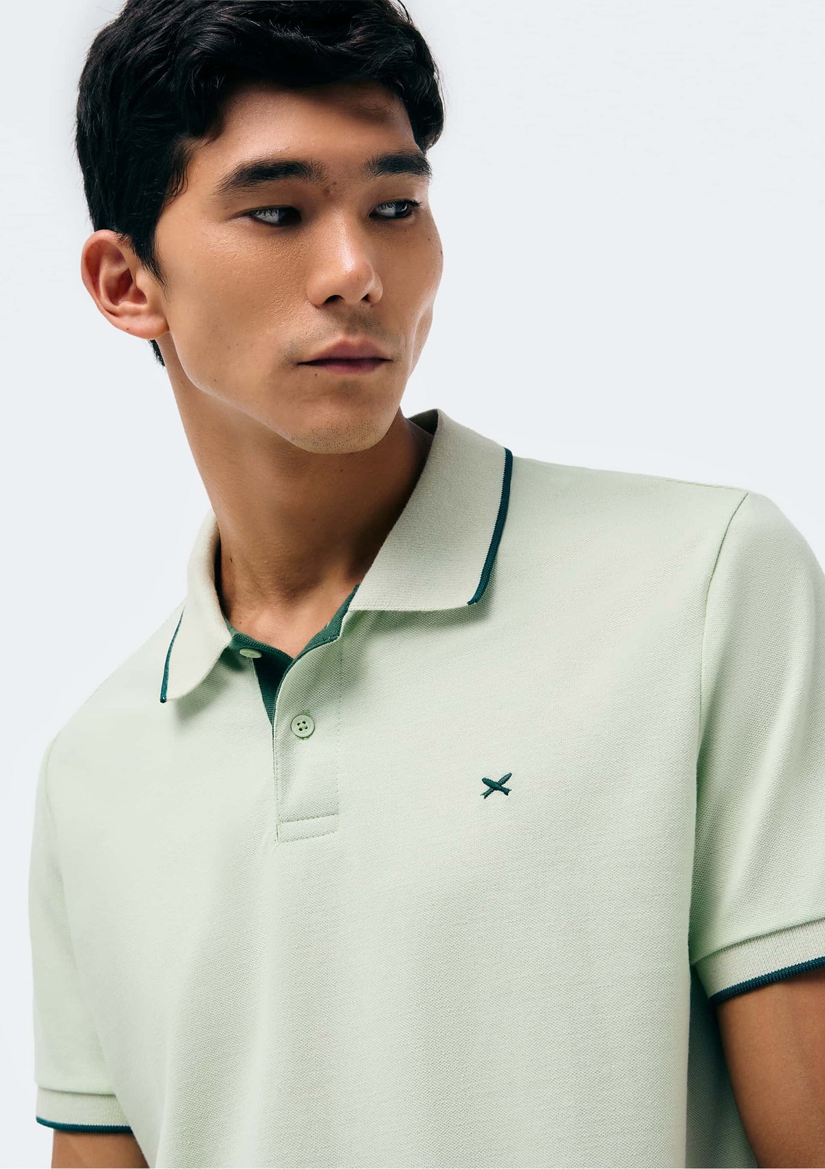 Camisa Polo Masculina Piquet com Bordado Hering - Verde