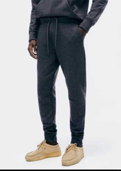 Calça Básica Hering Masculina Jogger em Moletom Peluciado - Cinza