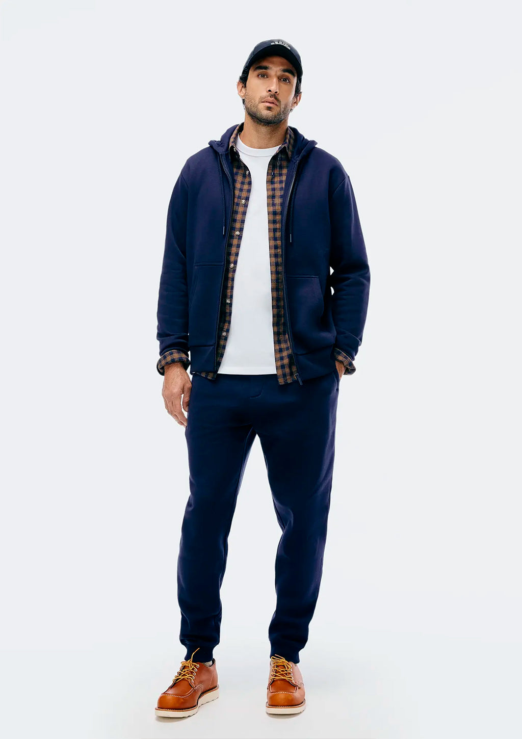 Calça Jogger Em Moletom Peluciado Hering Masculino - Azul