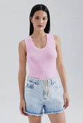 Regata Hering Decote Em U Feminina - Rosa