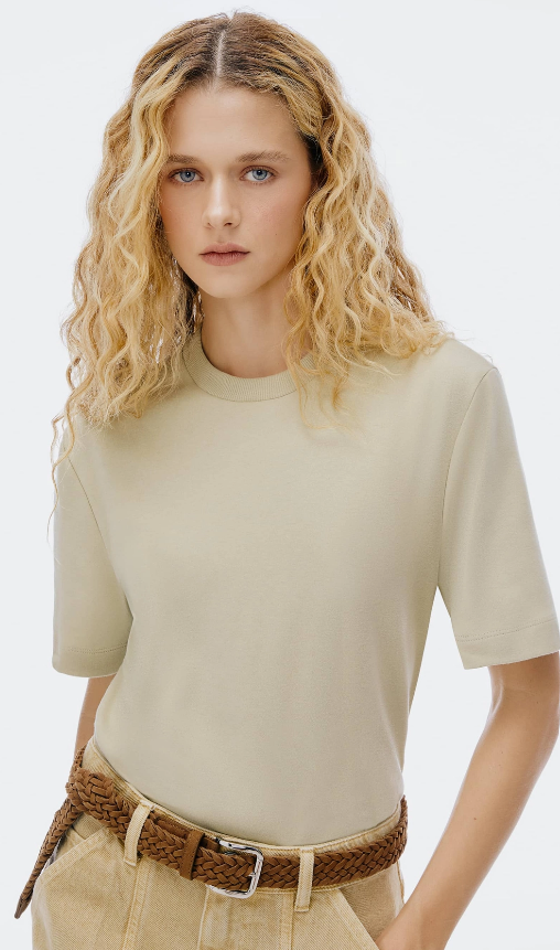Camiseta Hering Básica Feminina Manga Curta Mid - Verde