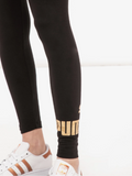 Legging Puma Metálica - Preto e Dourado