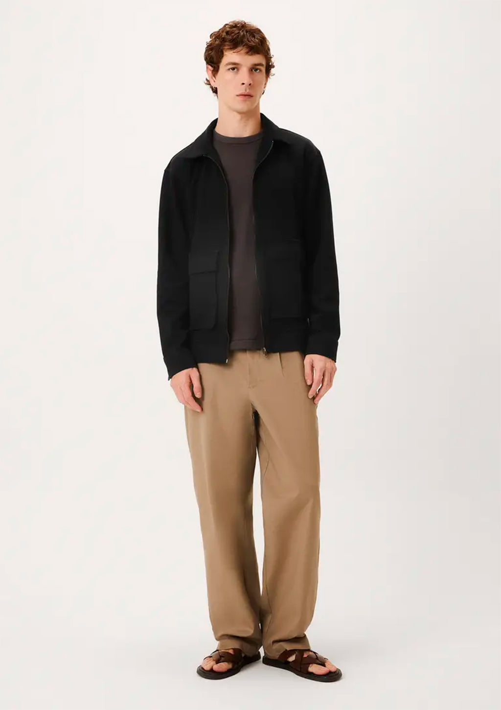 Jaqueta Com Bolso Hering Básica Masculina - Preto