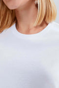 Camiseta Manga Curta Hering Slim World Feminina - Branco
