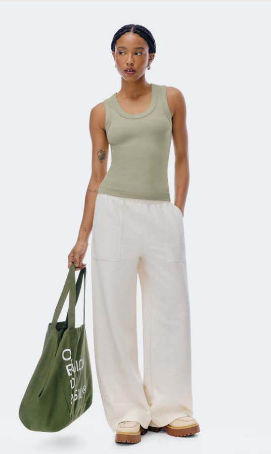 Blusa Regata Hering Básica Feminina - Verde