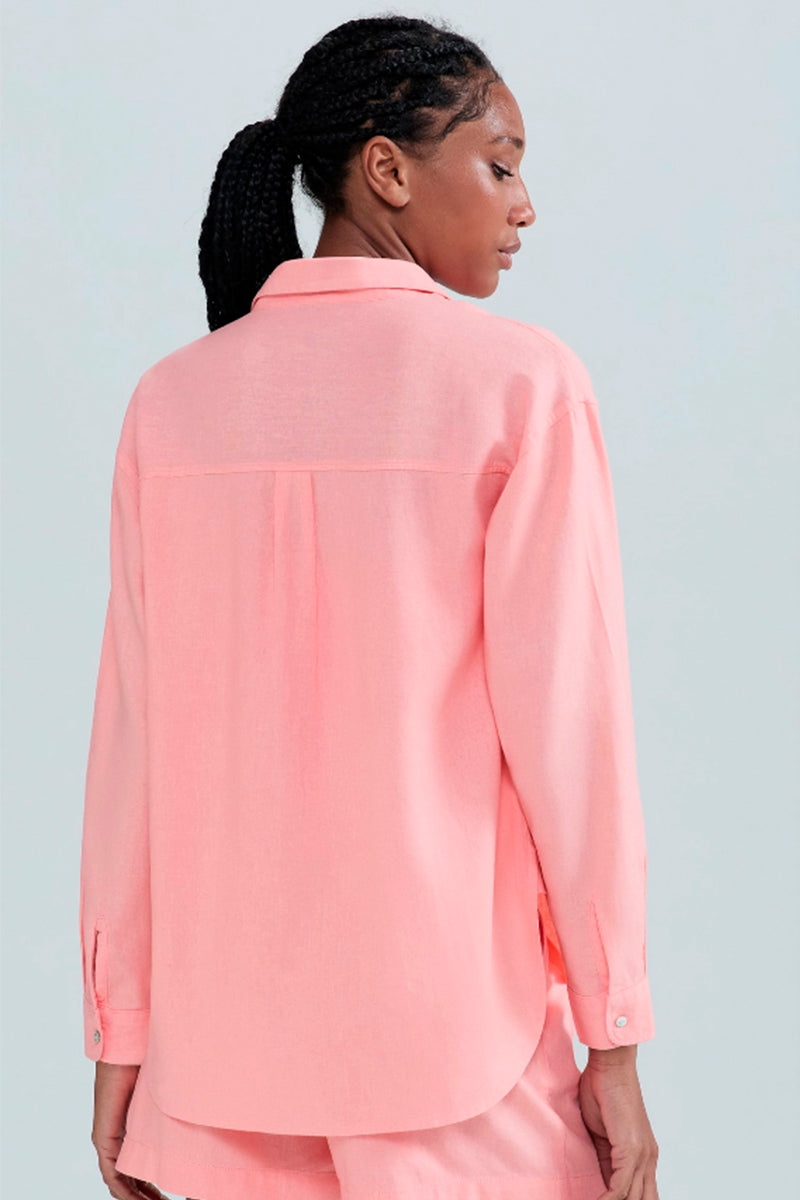 Camisa Oversized Hering Feminina - Salmão