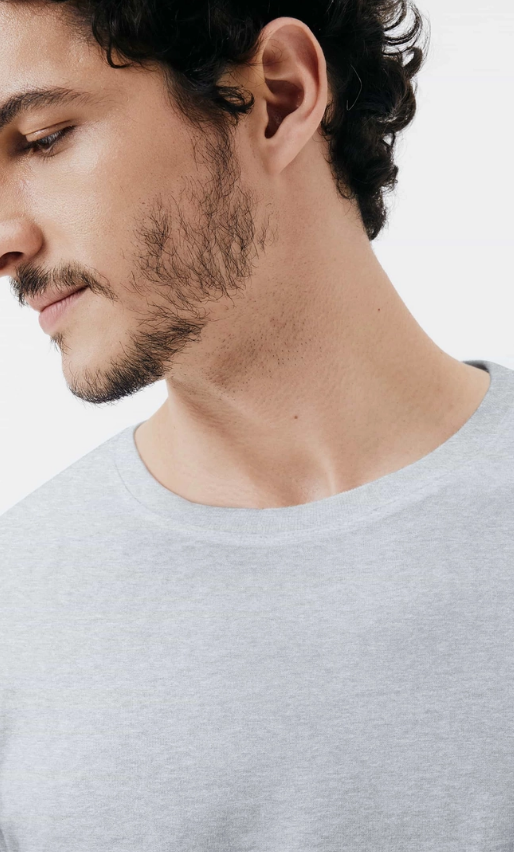 Camiseta Básica Hering Manga Longa Masculina - Cinza