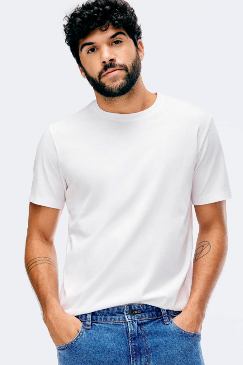 Camiseta Básica Hering World Masculina - Branca