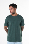 Camiseta Básica Hering World Malha Flamê Masculina - Verde