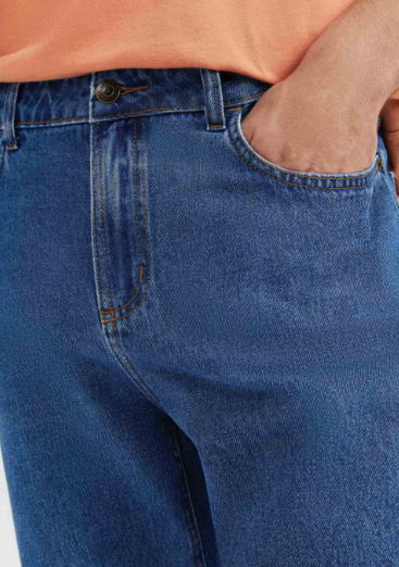 Calça Jeans Básica Hering Reta Masculina - Azul