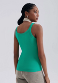 Camiseta Regata Hering Slim Rib Feminina - Verde