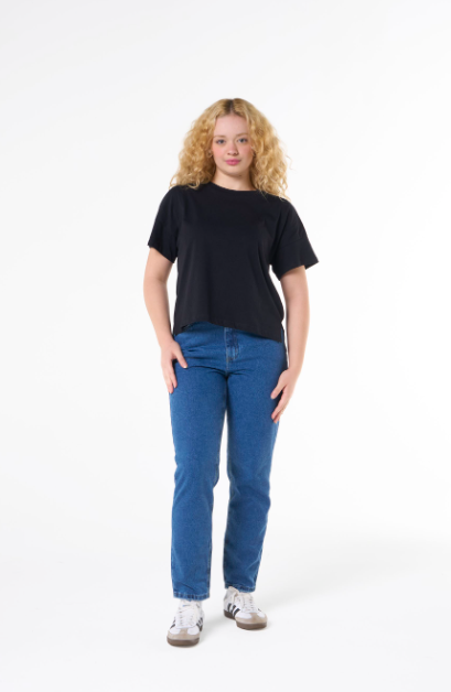 Blusa Básica Over Hering Feminina - Preta