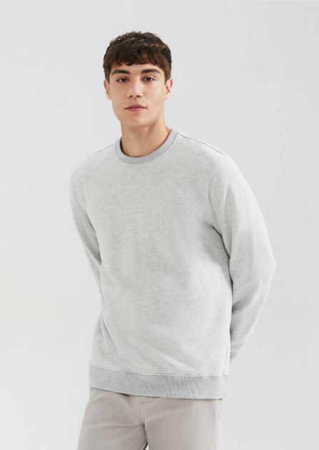 Blusão Básico Hering Comfort Em Moletom Peluciado Masculino - Cinza