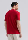 Camiseta Básica Hering Gola V World Masculina - Vermelha