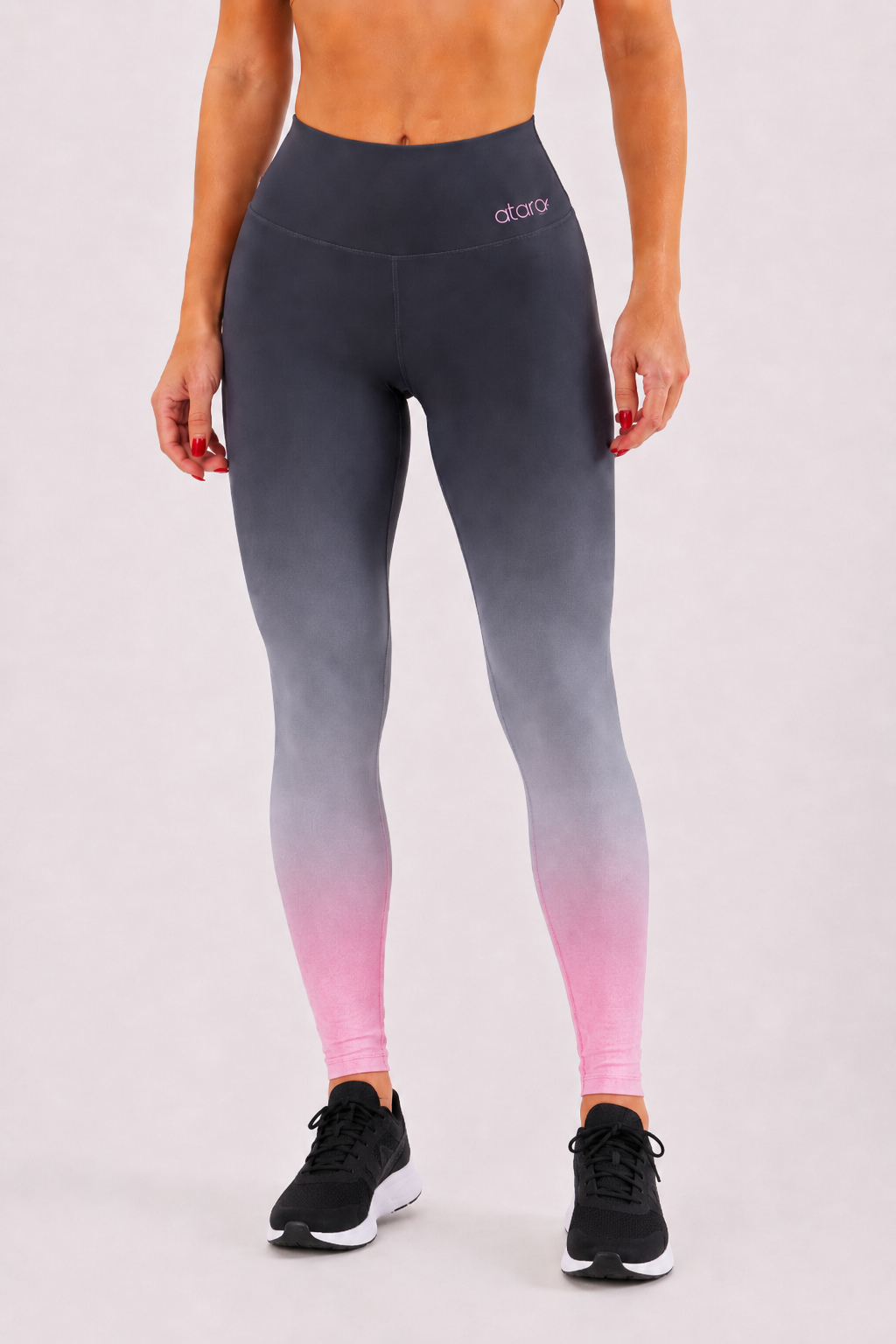 Legging Estampada Atara Feminina - Preto e Rosa