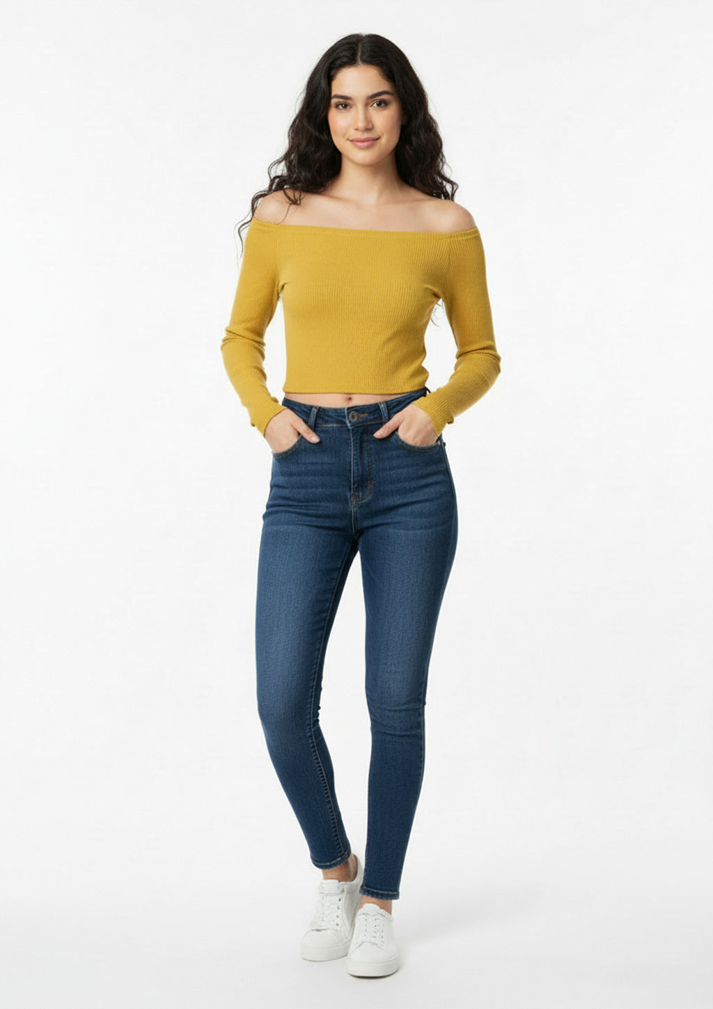 Blusa Manga Longa Use.Modo Decote Canoa Feminino
