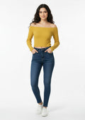 Blusa Manga Longa Use.Modo Decote Canoa Feminino