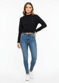 Blusa Manga Longa Use.Modo Com Elástico Na Cintura Feminino