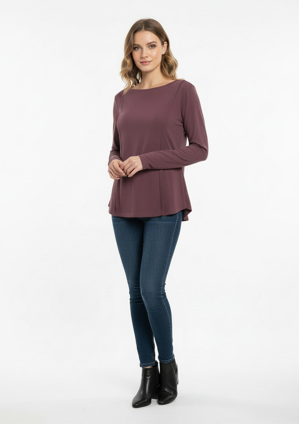 Blusa Manga Longa Use.Modo A Fio Feminino - Vinho