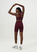 Bermuda Esportiva Hering Biker Com Fio Lycra Feminina - Vinho