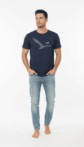 Camiseta Manga Curta Masculina Jornada Easy Fit Yacht - Azul Marinho