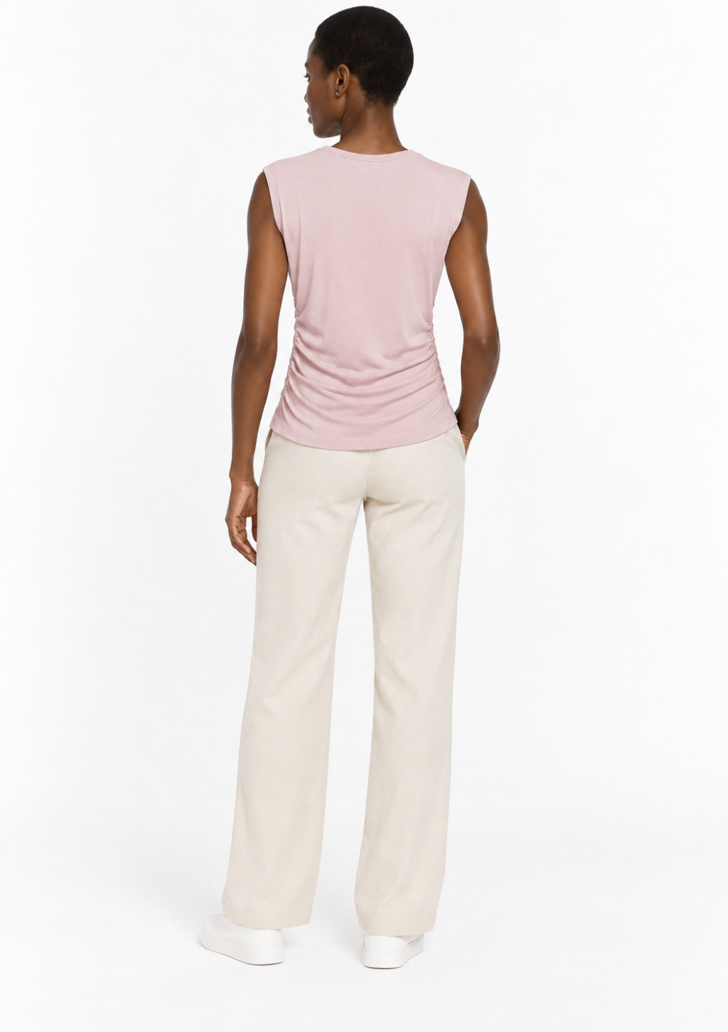 Blusa Regata Feminina Doce Trama - Rose