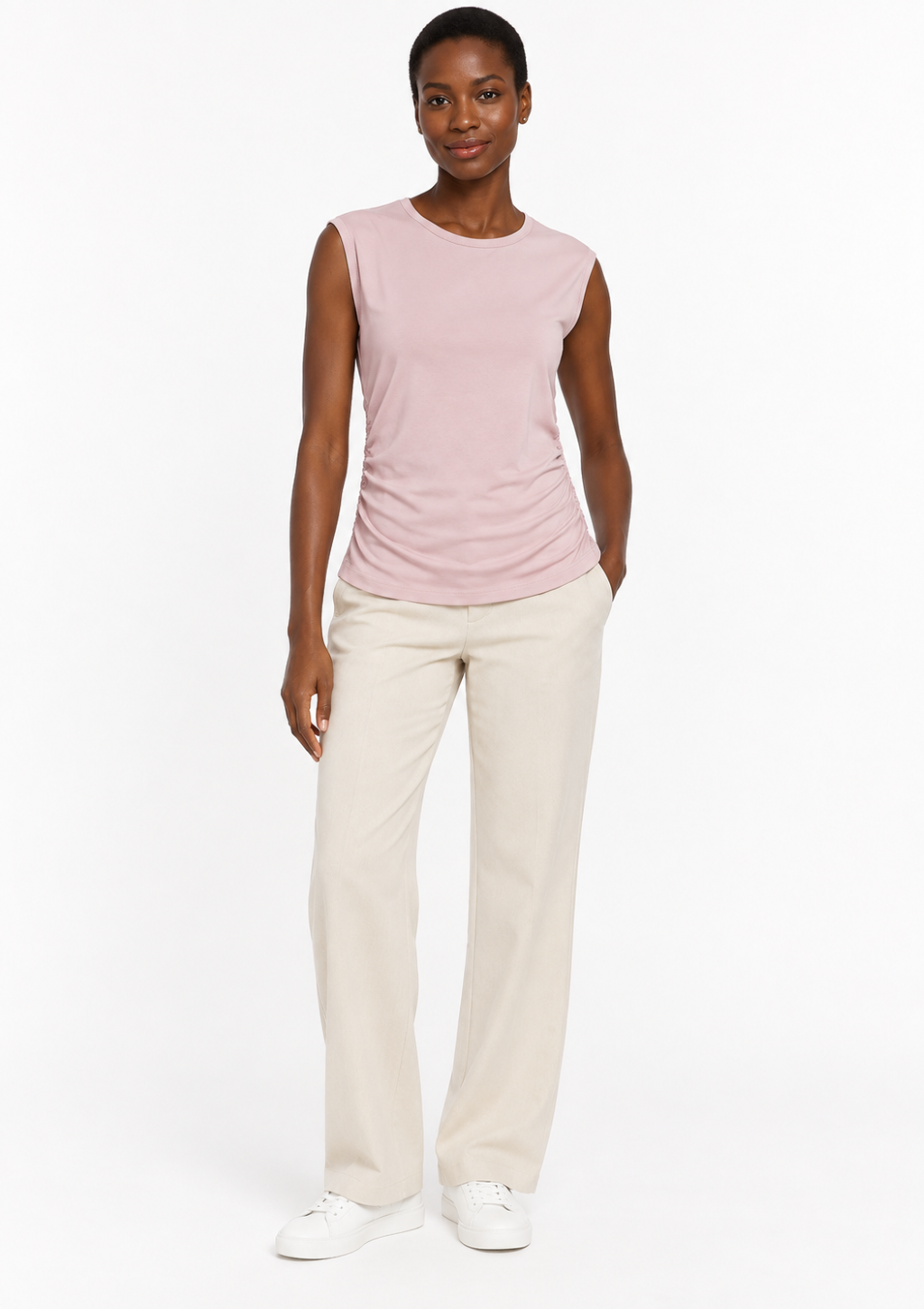 Blusa Regata Feminina Doce Trama - Rose