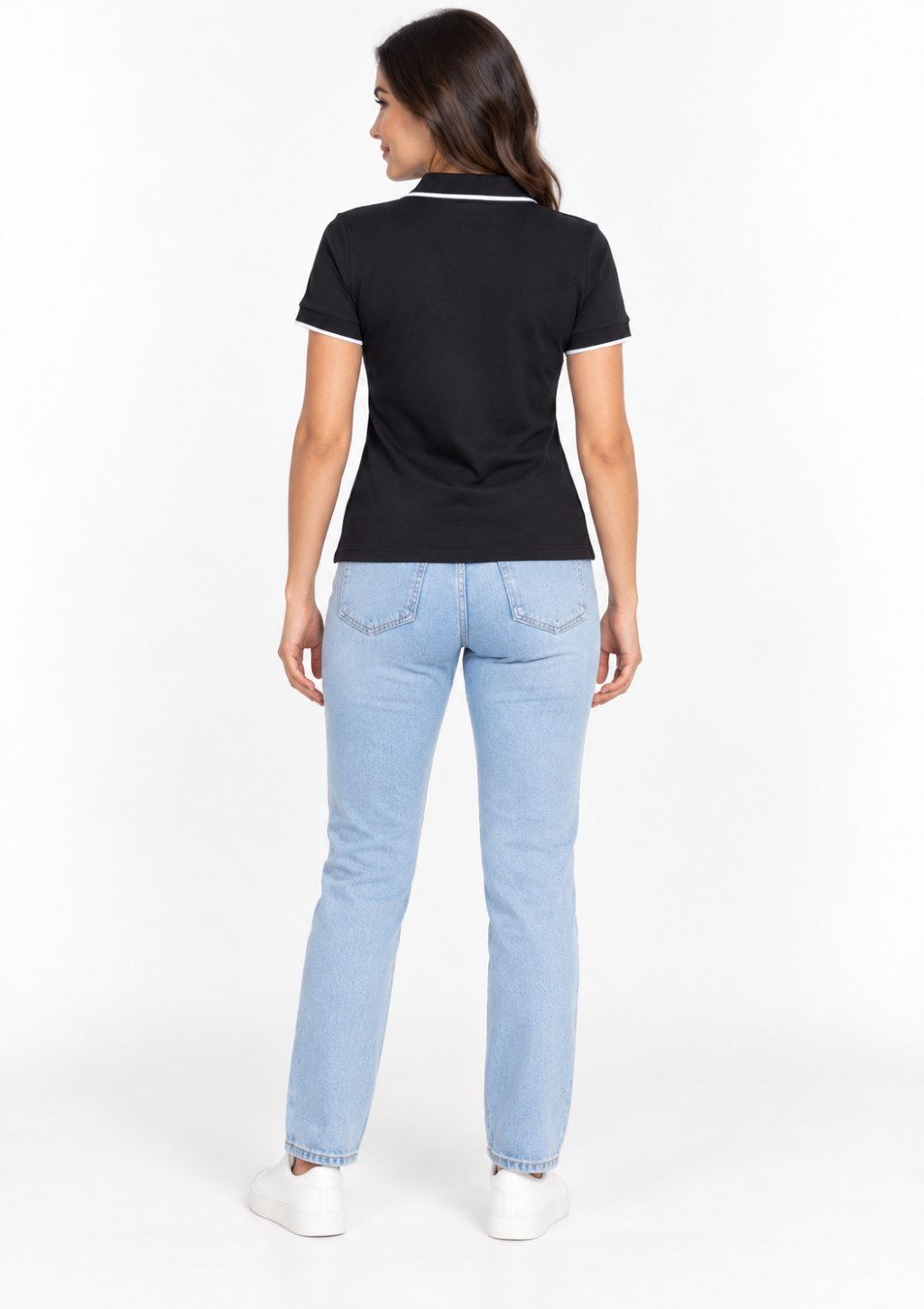 Blusa Polo Feminina Doce Trama - Preto