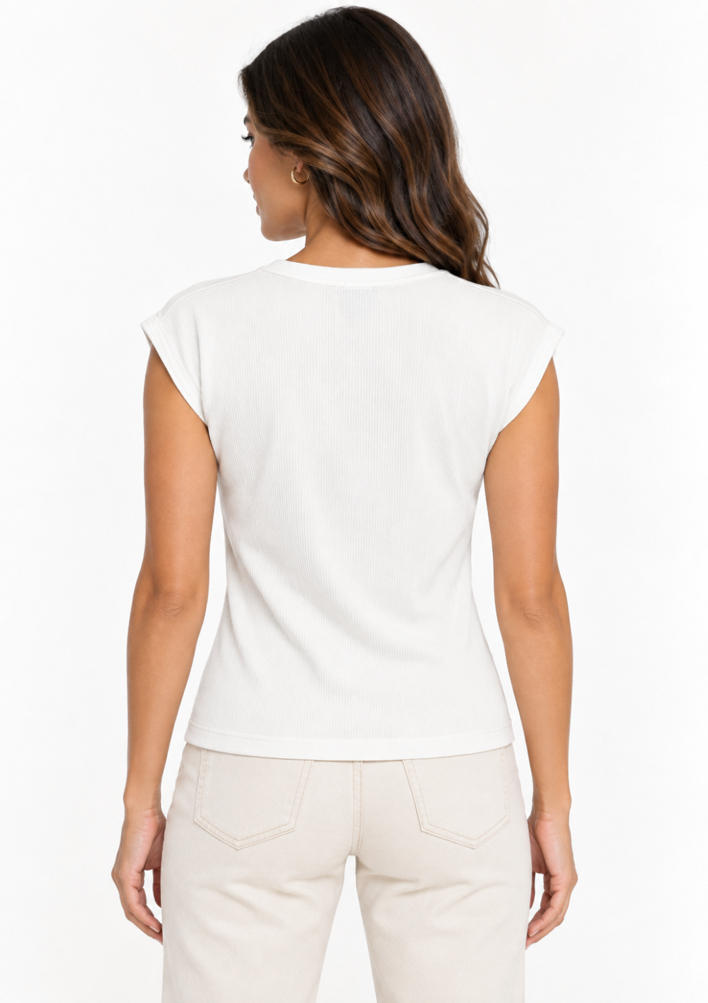 Blusa Sem Manga Feminina Doce Trama - Off White