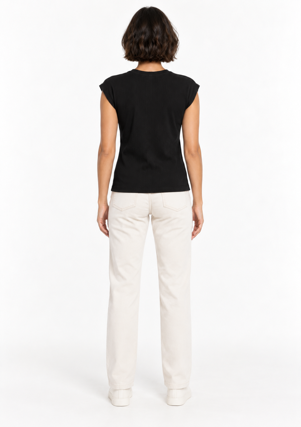 Blusa Sem Manga Feminina Doce Trama - Preto