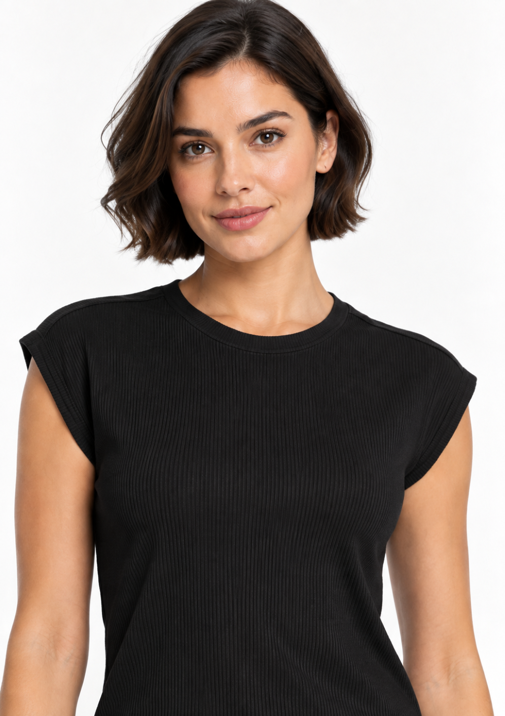 Blusa Sem Manga Feminina Doce Trama - Preto